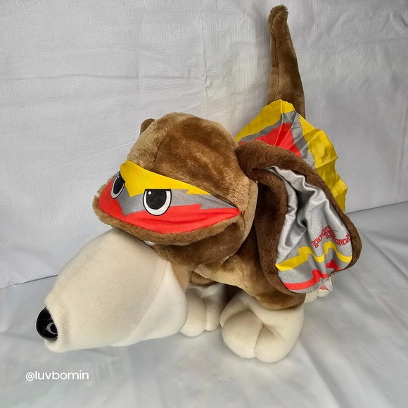 Tonka Pooch Patrol Super Hero Dogs Plush Toy Figure Rare Vintage 1991 Red Yellow - Picture 2 of 8